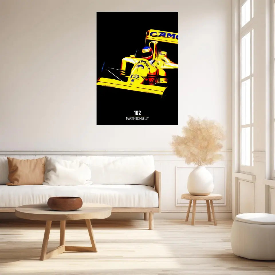Affiche ou Tableau Lotus 102 Martin Donnelly Formule 1