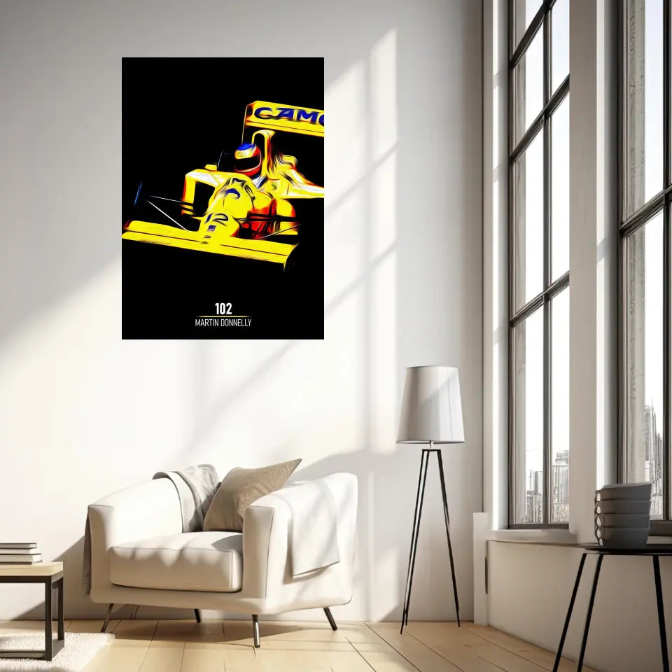 Affiche ou Tableau Lotus 102 Martin Donnelly Formule 1