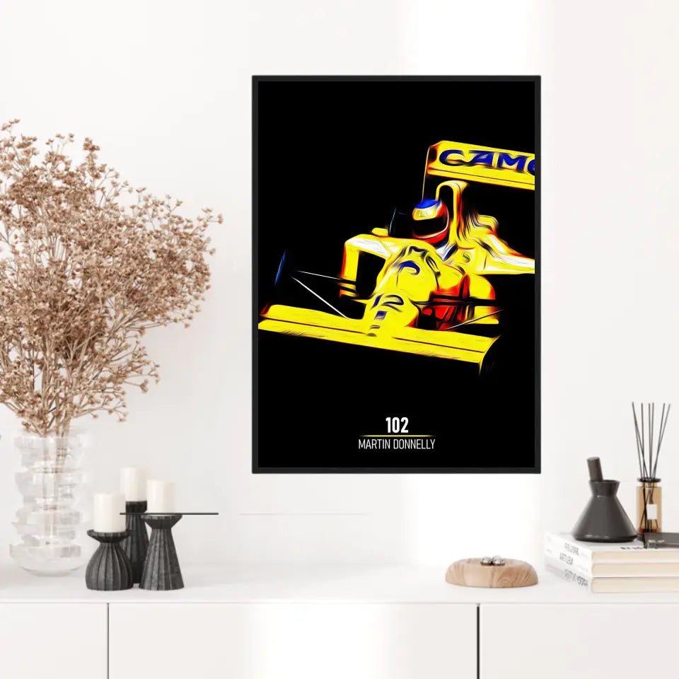 Affiche ou Tableau Lotus 102 Martin Donnelly Formule 1