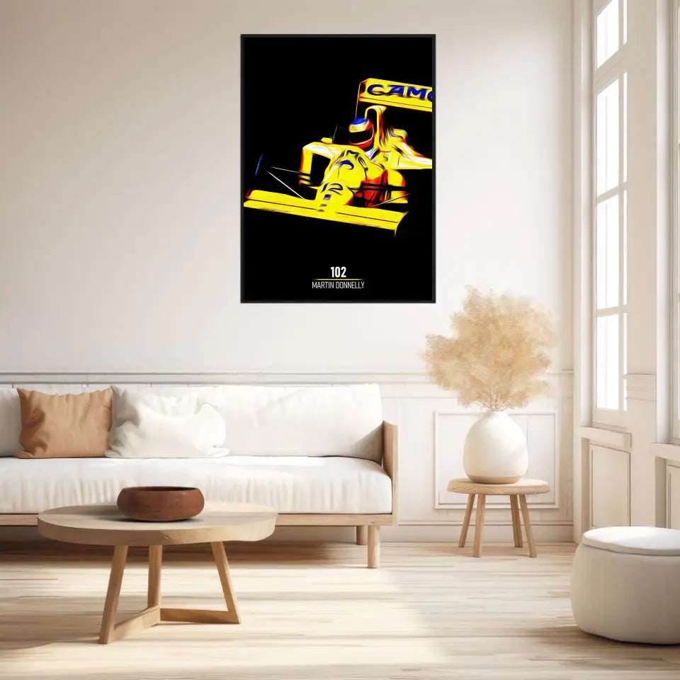 Affiche ou Tableau Lotus 102 Martin Donnelly Formule 1