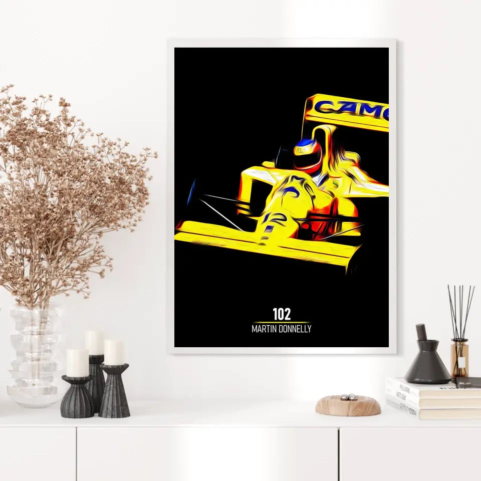 Affiche ou Tableau Lotus 102 Martin Donnelly Formule 1