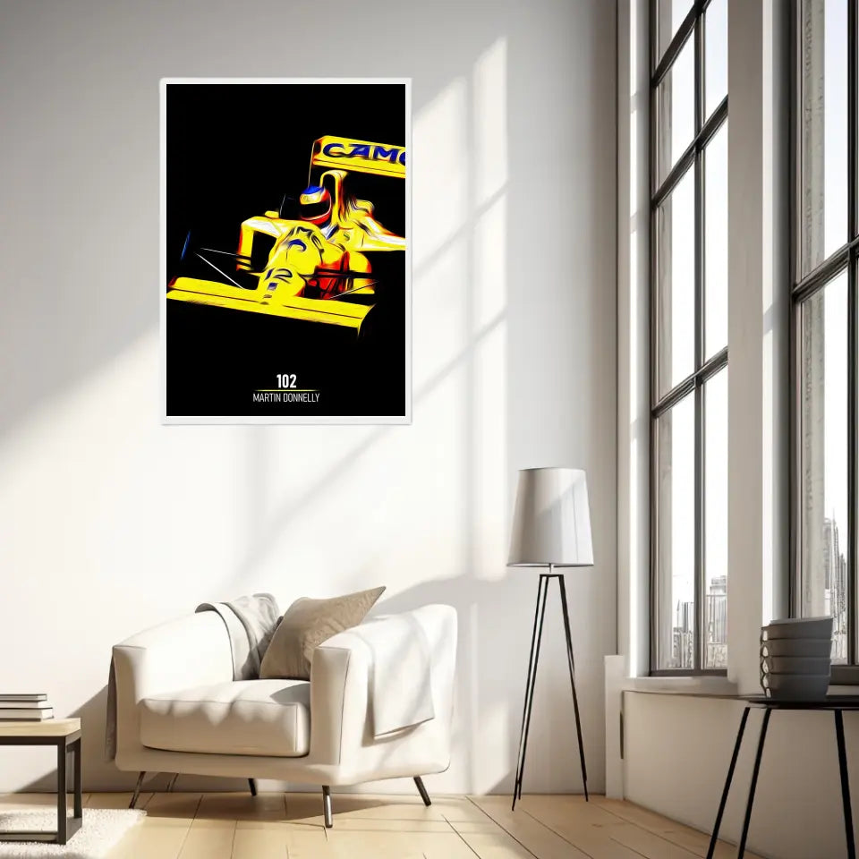 Affiche ou Tableau Lotus 102 Martin Donnelly Formule 1