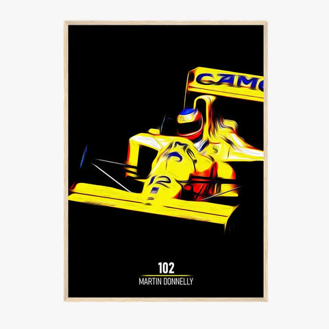 Affiche ou Tableau Lotus 102 Martin Donnelly Formule 1