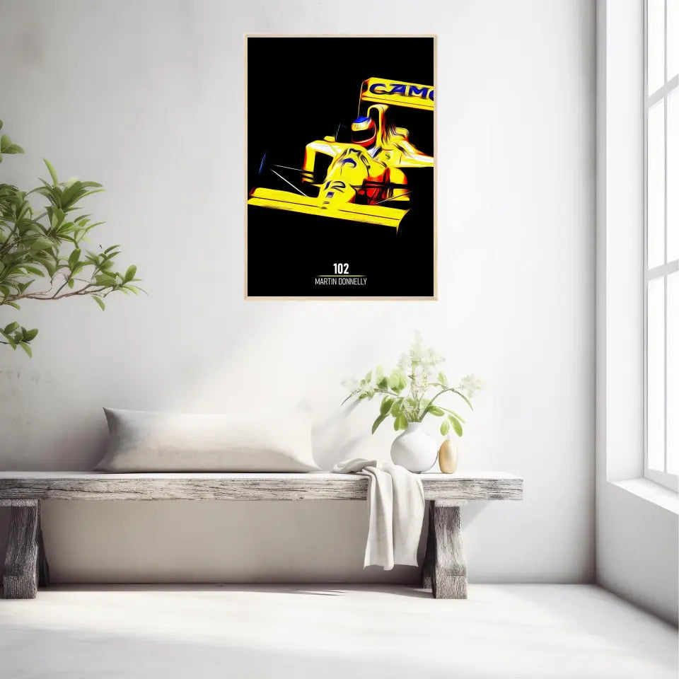 Affiche ou Tableau Lotus 102 Martin Donnelly Formule 1