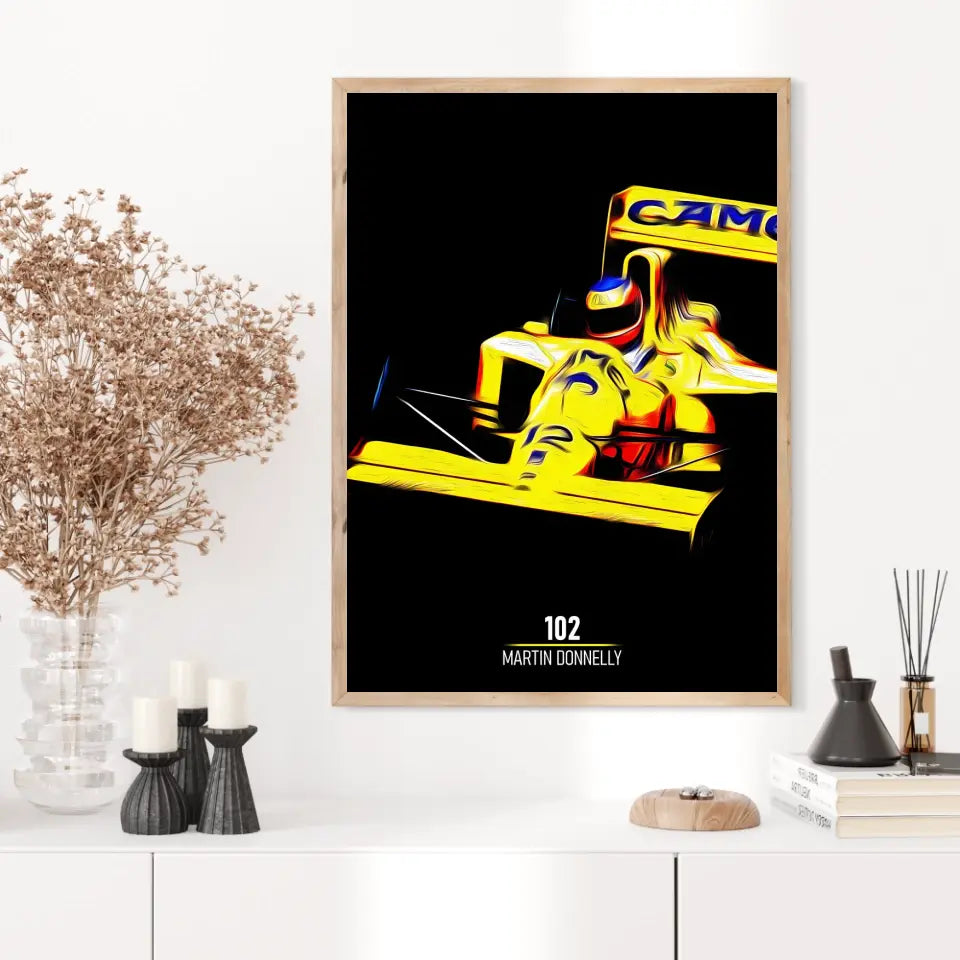 Affiche ou Tableau Lotus 102 Martin Donnelly Formule 1