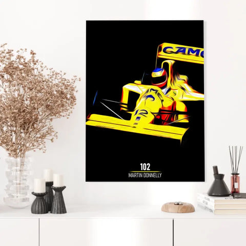 Affiche ou Tableau Lotus 102 Martin Donnelly Formule 1