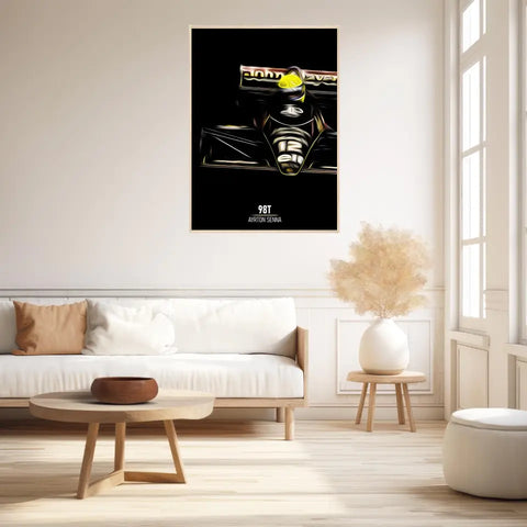 Affiche ou Tableau Lotus 98T Ayrton Senna Formule 1