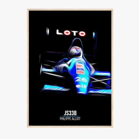 Affiche ou Tableau Liger JS33B Philippe Alliot Formule 1