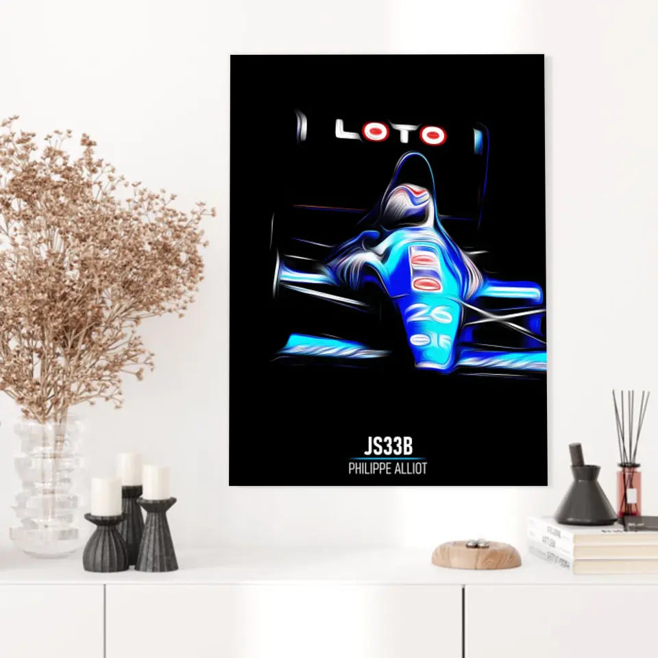 Affiche ou Tableau Liger JS33B Philippe Alliot Formule 1