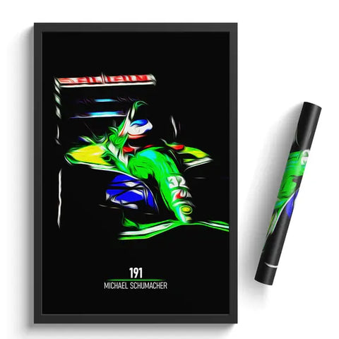 Affiche ou Tableau Jordan 191 Michael Schumacher Formule 1