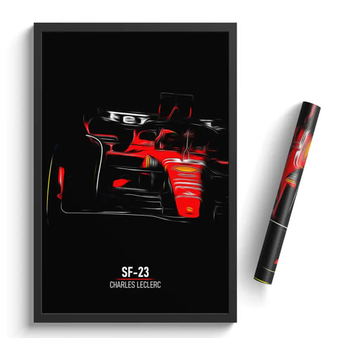 Affiche ou Tableau Ferrari SF-23 Charles Leclerc Formule 1 Face