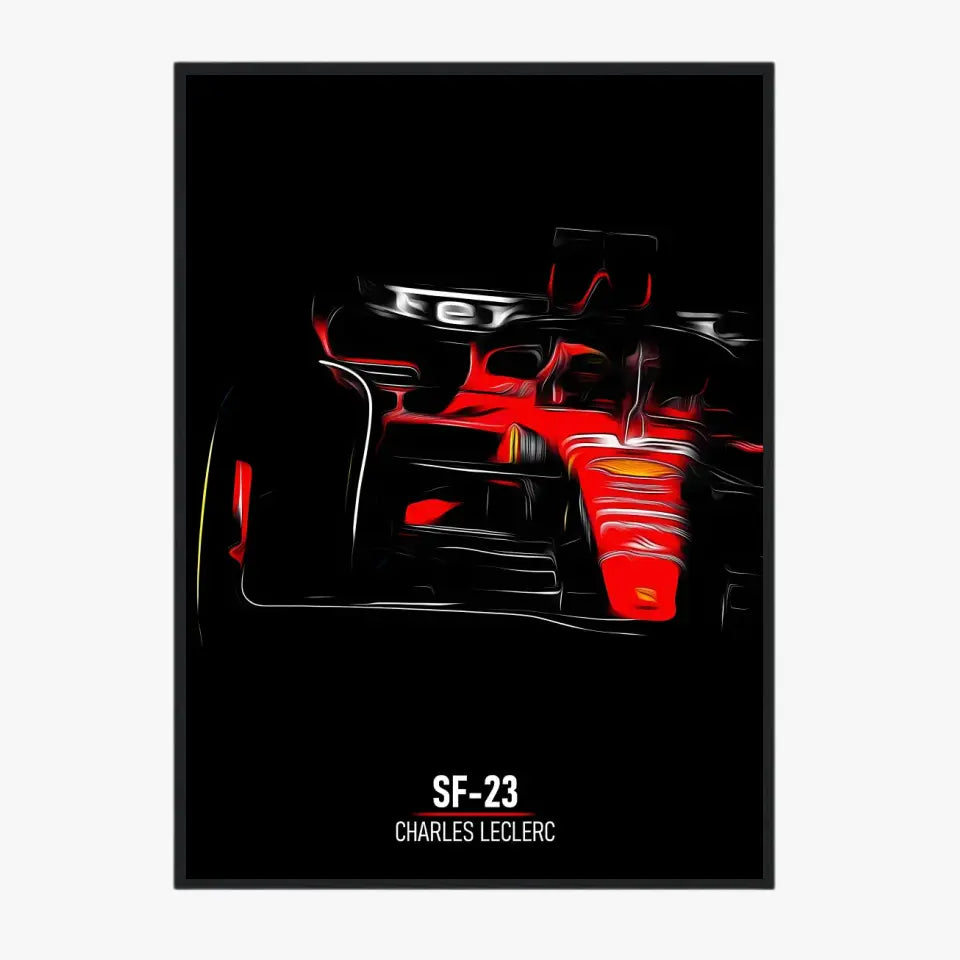 Affiche ou Tableau Ferrari SF-23 Charles Leclerc Formule 1 Face