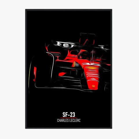 Affiche ou Tableau Ferrari SF-23 Charles Leclerc Formule 1 Face