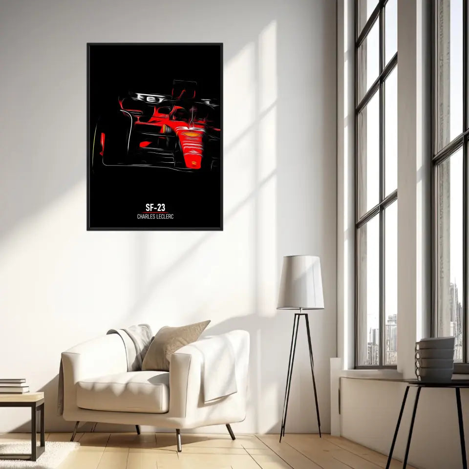 Affiche ou Tableau Ferrari SF-23 Charles Leclerc Formule 1 Face