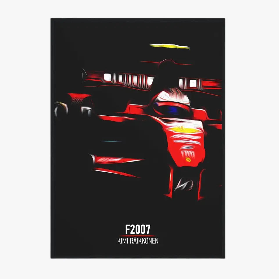 Affiche ou Tableau Ferrari F2007 Kimi Räikkönen Formule 1