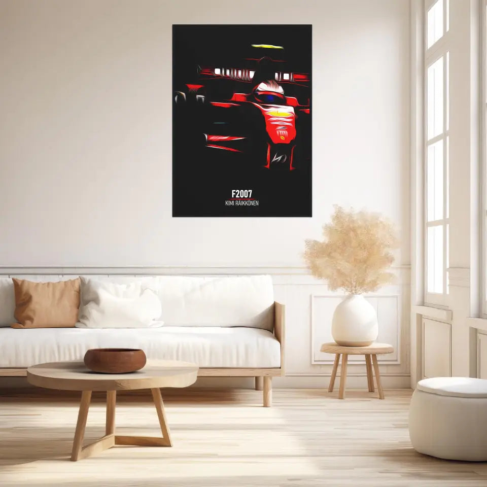 Affiche ou Tableau Ferrari F2007 Kimi Räikkönen Formule 1