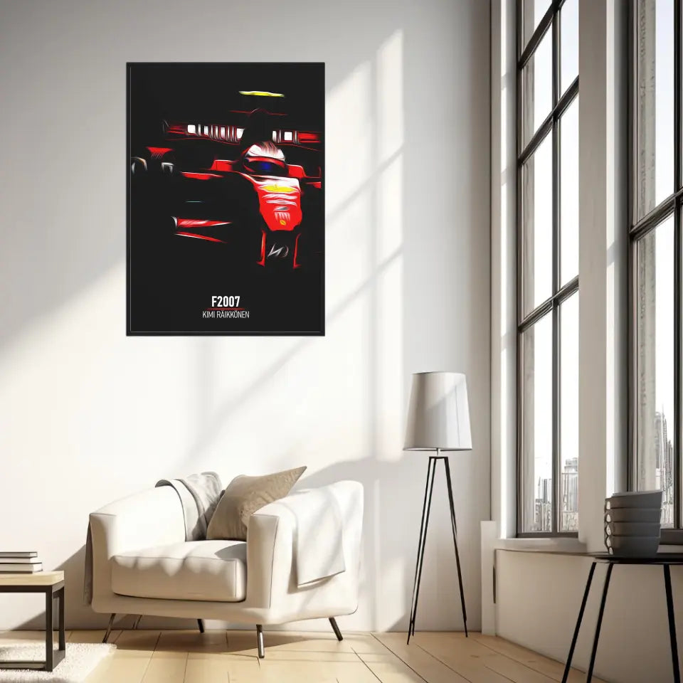 Affiche ou Tableau Ferrari F2007 Kimi Räikkönen Formule 1