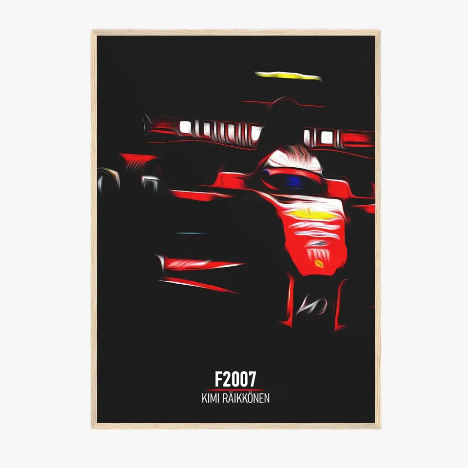 Affiche ou Tableau Ferrari F2007 Kimi Räikkönen Formule 1