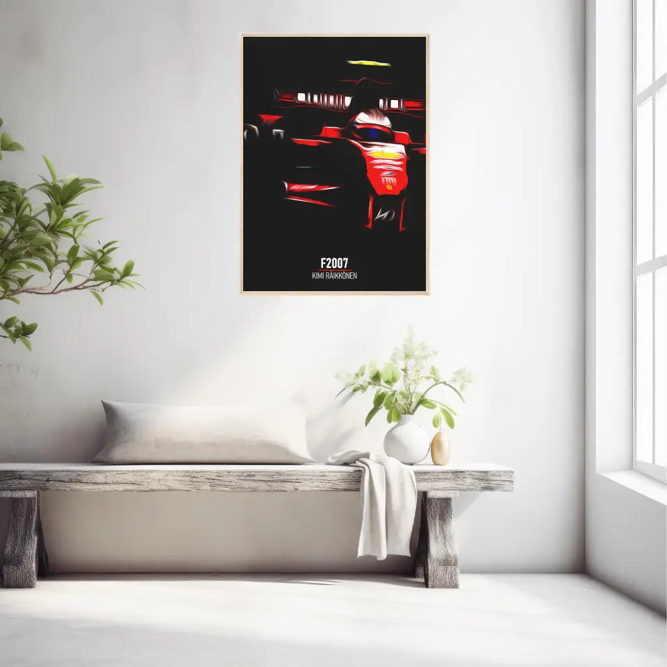 Affiche ou Tableau Ferrari F2007 Kimi Räikkönen Formule 1