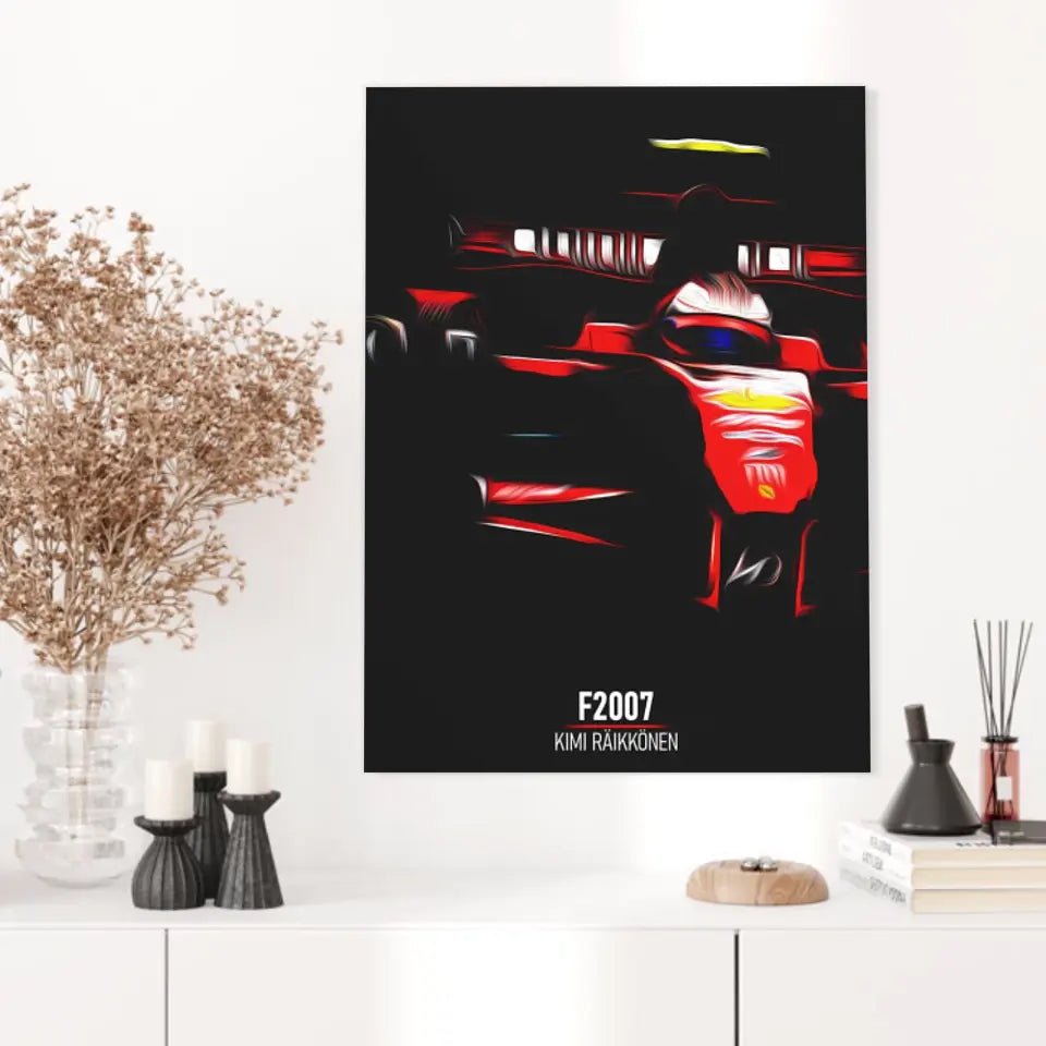 Affiche ou Tableau Ferrari F2007 Kimi Räikkönen Formule 1