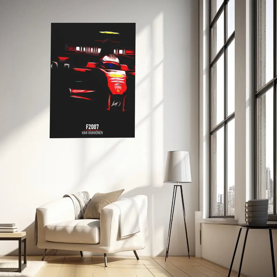 Affiche ou Tableau Ferrari F2007 Kimi Räikkönen Formule 1