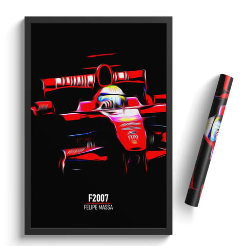 Affiche ou Tableau Ferrari F2007 Felipe Massa Formule 1