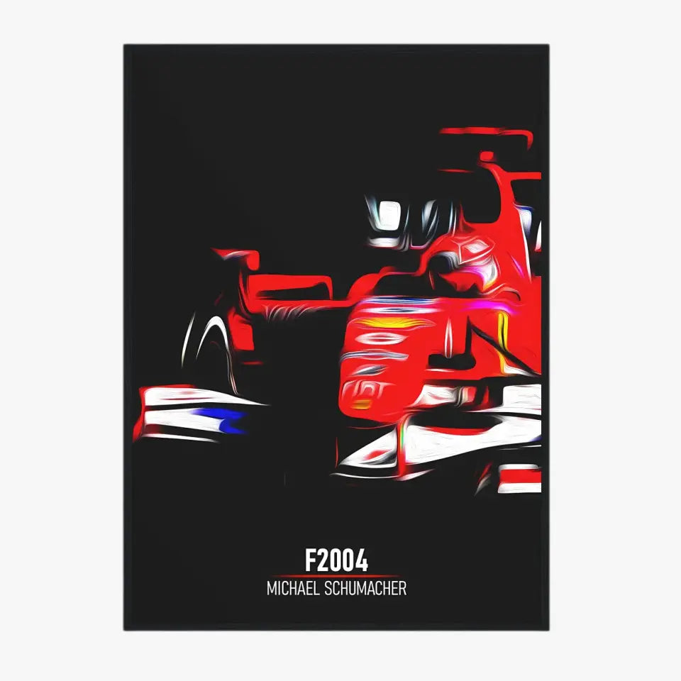 Affiche ou Tableau Ferrari F2004 Michael Schumacher Formule 1