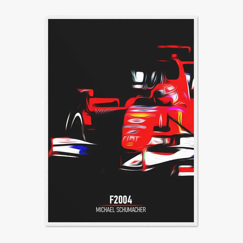 Affiche ou Tableau Ferrari F2004 Michael Schumacher Formule 1