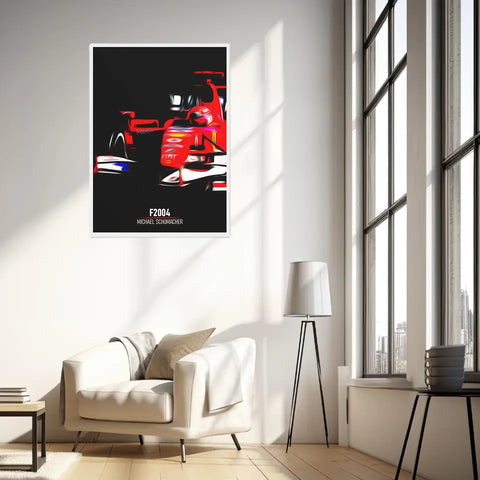 Affiche ou Tableau Ferrari F2004 Michael Schumacher Formule 1