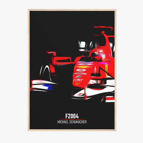 Affiche ou Tableau Ferrari F2004 Michael Schumacher Formule 1