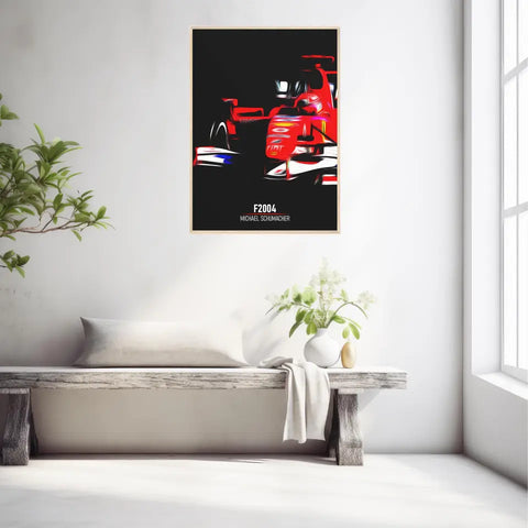 Affiche ou Tableau Ferrari F2004 Michael Schumacher Formule 1