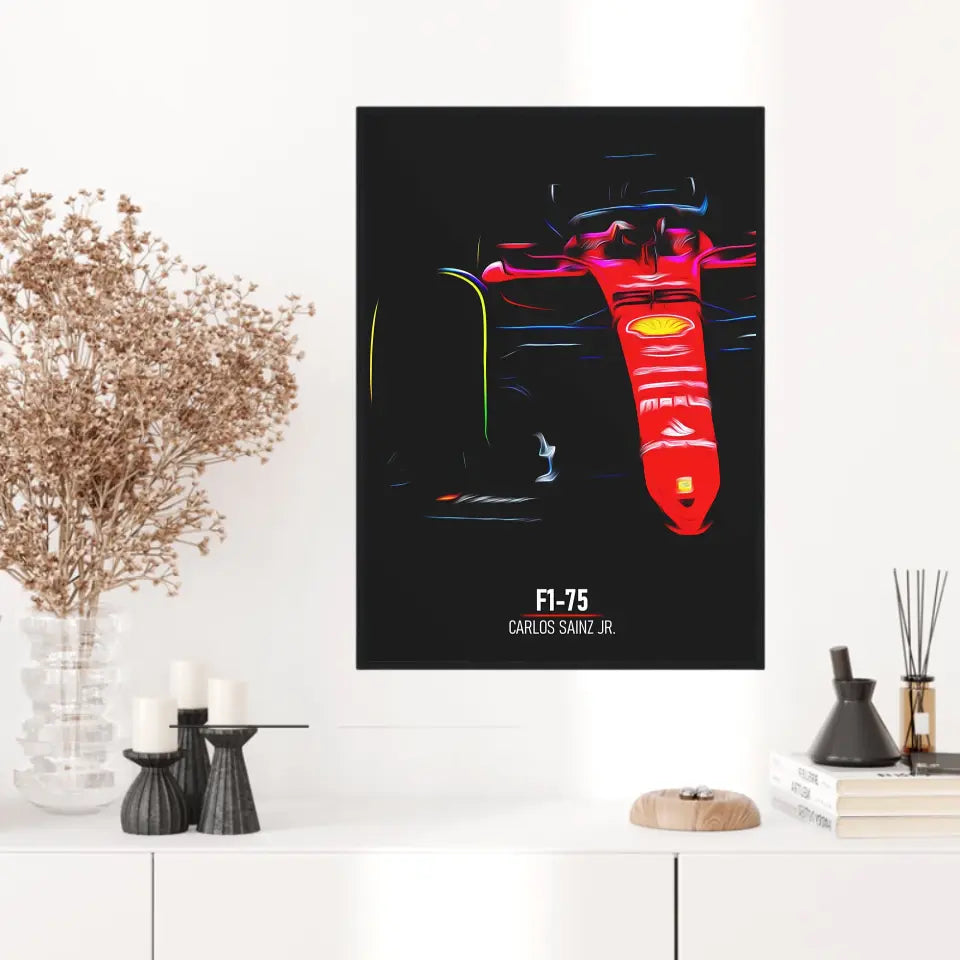 Affiche ou Tableau Ferrari F1-75 Carlos Sainz Formule 1