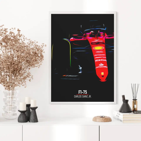 Affiche ou Tableau Ferrari F1-75 Carlos Sainz Formule 1