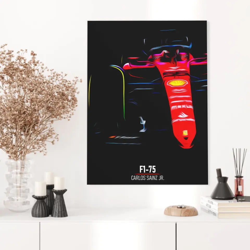 Affiche ou Tableau Ferrari F1-75 Carlos Sainz Formule 1