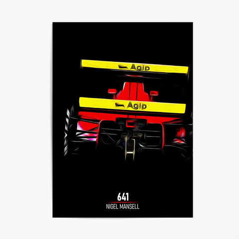 Affiche ou Tableau Ferrari 641 Nigel Mansel Formule 1