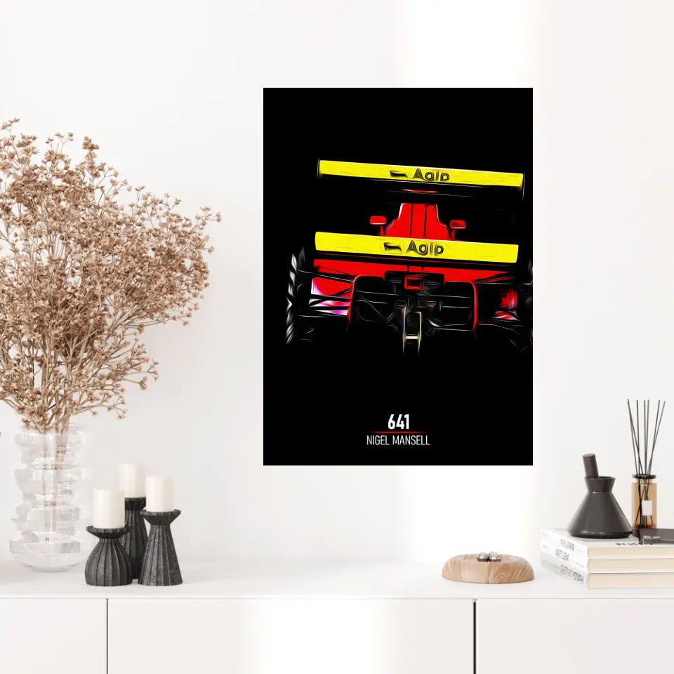 Affiche ou Tableau Ferrari 641 Nigel Mansel Formule 1