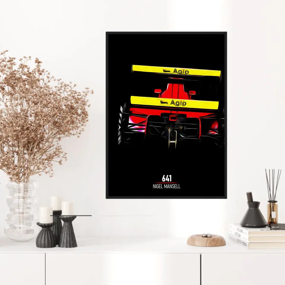 Affiche ou Tableau Ferrari 641 Nigel Mansel Formule 1