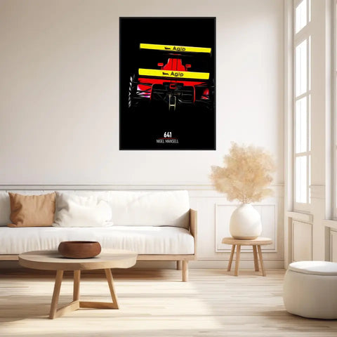 Affiche ou Tableau Ferrari 641 Nigel Mansel Formule 1