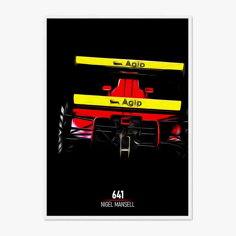 Affiche ou Tableau Ferrari 641 Nigel Mansel Formule 1