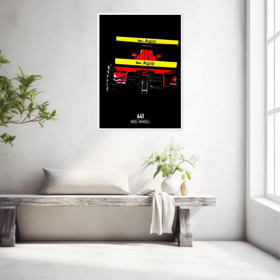 Affiche ou Tableau Ferrari 641 Nigel Mansel Formule 1