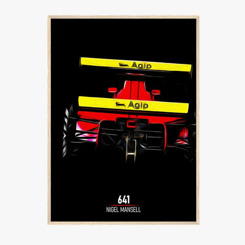 Affiche ou Tableau Ferrari 641 Nigel Mansel Formule 1