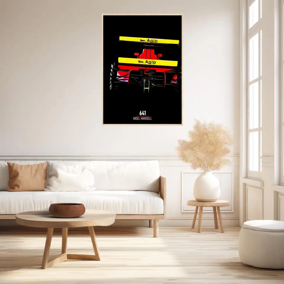 Affiche ou Tableau Ferrari 641 Nigel Mansel Formule 1