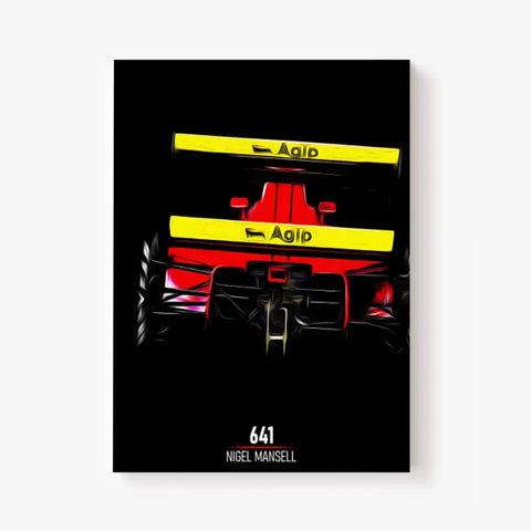 Affiche ou Tableau Ferrari 641 Nigel Mansel Formule 1