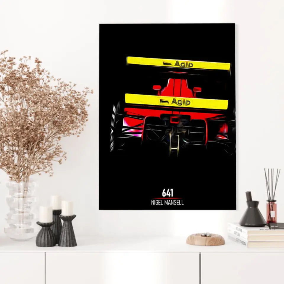 Affiche ou Tableau Ferrari 641 Nigel Mansel Formule 1