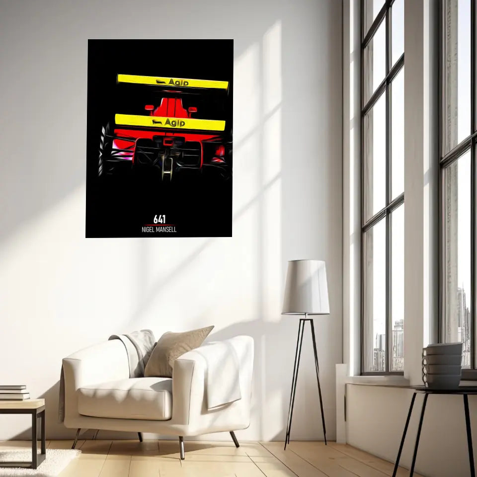 Affiche ou Tableau Ferrari 641 Nigel Mansel Formule 1