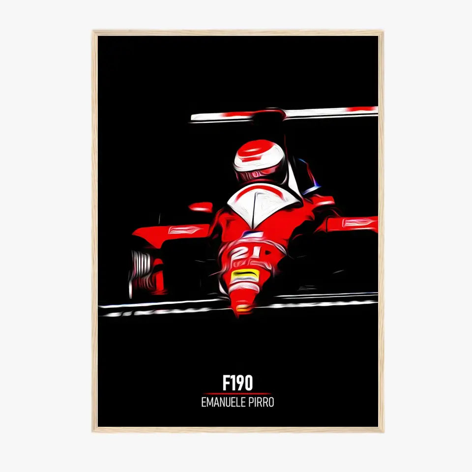 Affiche ou Tableau Dallara F190 Emanuele Pirro Formule 1