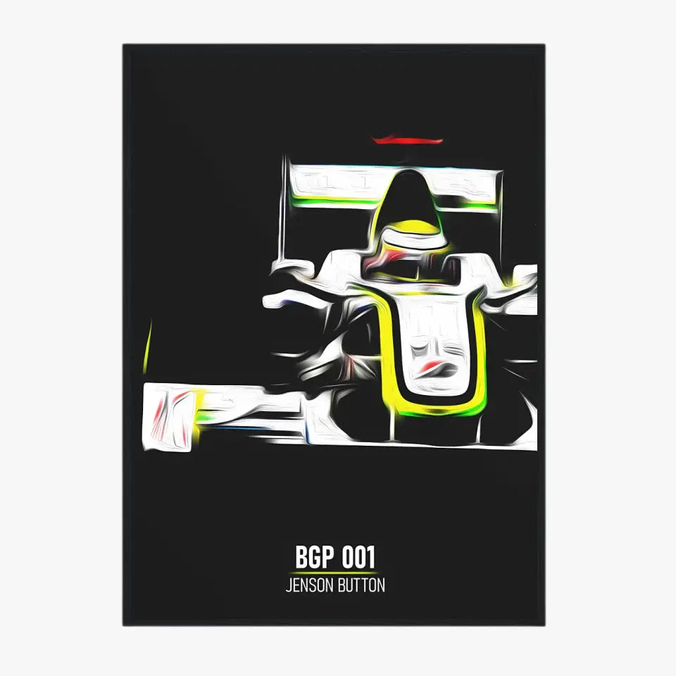 Affiche ou Tableau Brawn BGP 001 Jenson Button Formule 1