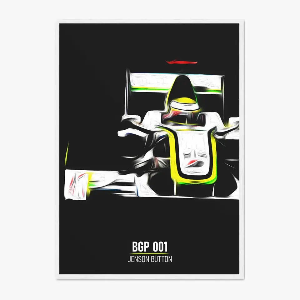 Affiche ou Tableau Brawn BGP 001 Jenson Button Formule 1