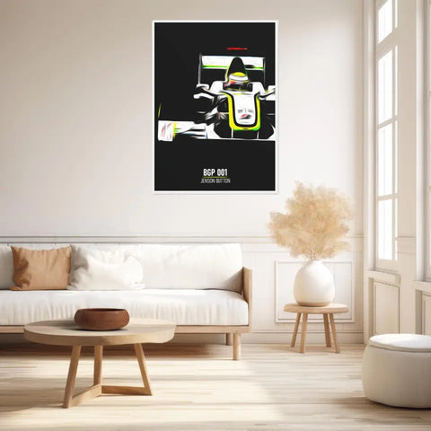 Affiche ou Tableau Brawn BGP 001 Jenson Button Formule 1