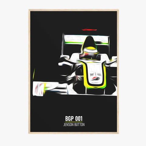 Affiche ou Tableau Brawn BGP 001 Jenson Button Formule 1